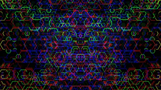Neon hexagon tech pattern 4K UHD seamless loop background