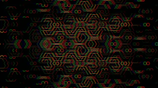 Neon hexagon tech pattern 4K ultra HD widescreen motion background