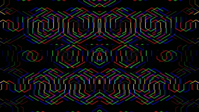 Neon Hexagon Tunnel 4K - Colorful Digital Abstract Motion