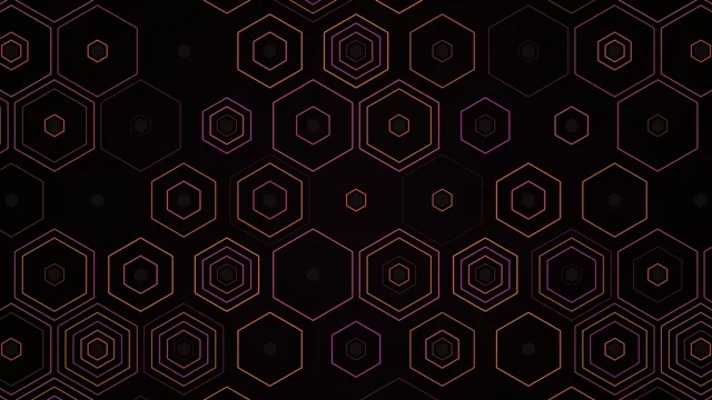 Neon Hexagons 4K Abstract Motion Background