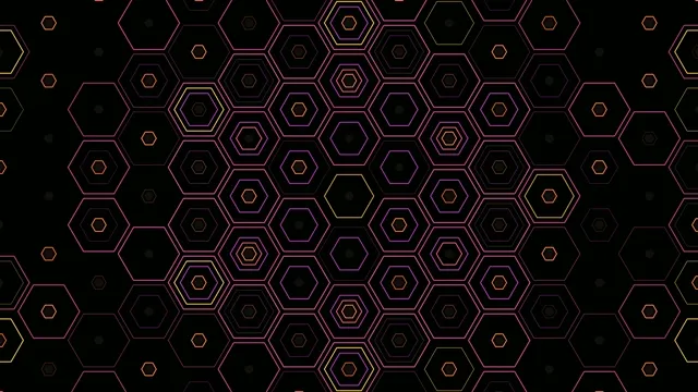 Neon Hexagons 4K Animated Background Loop