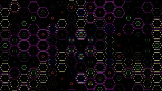 Neon Hexagons 4K Ultra HD Animated Background
