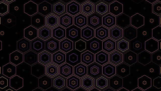 Neon Hexagons 4K Ultra HD Geometric Background Loop