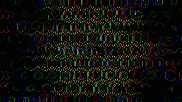 Neon Hexagons Tech Network Animation