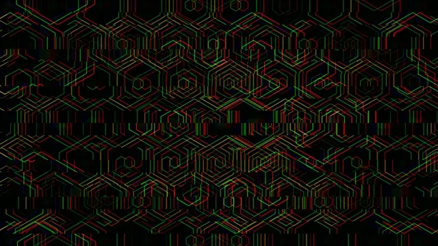 Neon Isometric Hexagon Grid Motion 4K