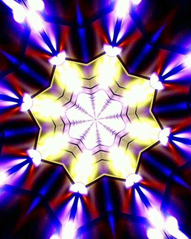 Neon Kaleidoscope Burst | Portrait 60fps VJ Screensaver