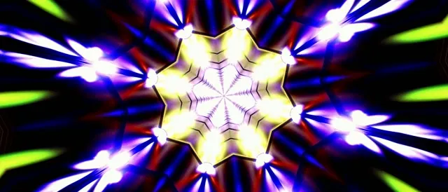 Neon Kaleidoscope Burst | Ultrawide 60fps VJ Loop Screensaver