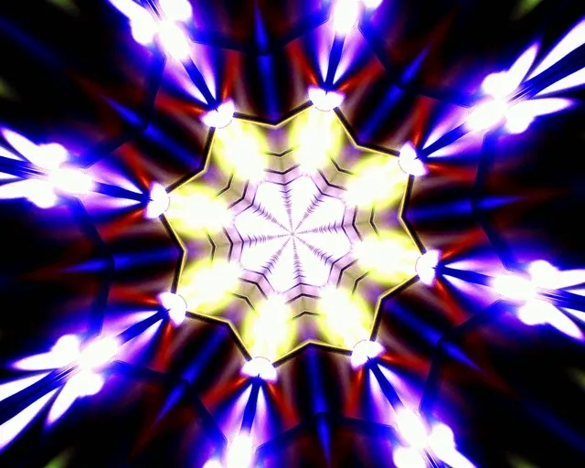 Neon Kaleidoscope Light | 5:4 60fps VJ Loop Screensaver