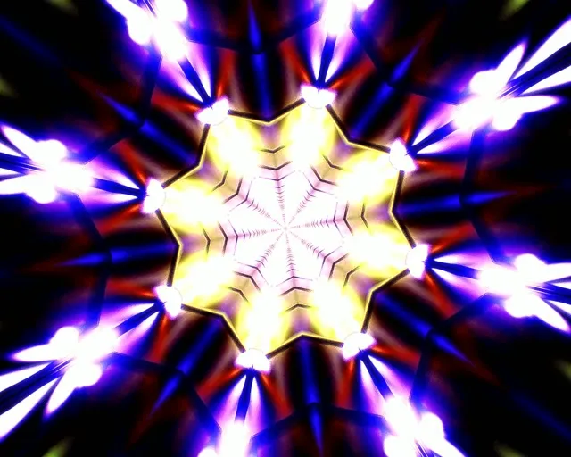 Neon Mandala Abstract | 5:4 60fps Golden Light VJ Screensaver