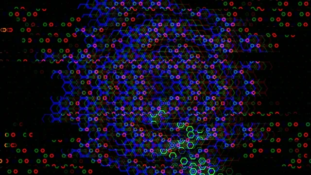 Neon Molecular Structure 3D Animation