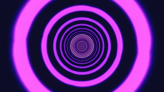 Neon Pink Glowing Concentric Circles 4K Loop