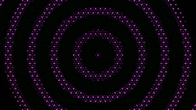 Neon Pink Hearts Spiral 4K Loop Animation