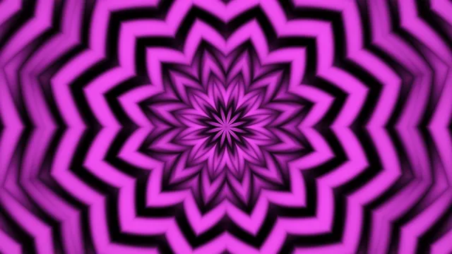 Neon Pink Kaleidoscope Flower Motion Background