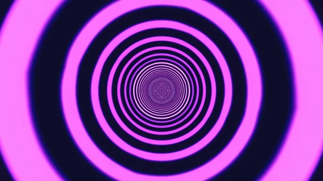 Neon Pink Spiral Tunnel - Hypnotic 4K Loop