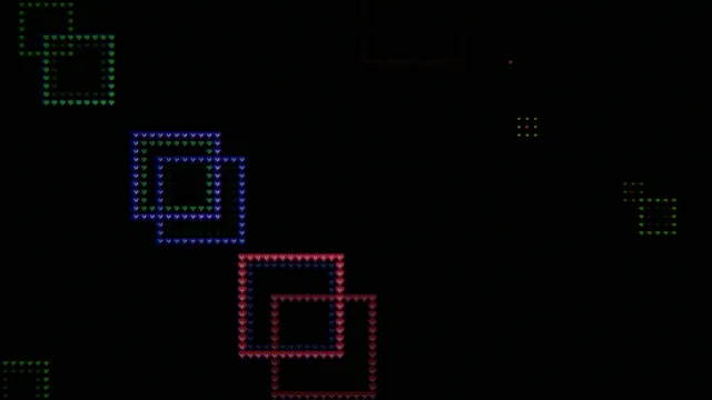 Neon pixelated hearts animation 4K UHD widescreen background