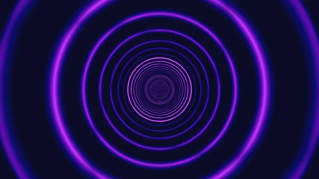 Neon Purple Concentric Circles Tunnel Motion