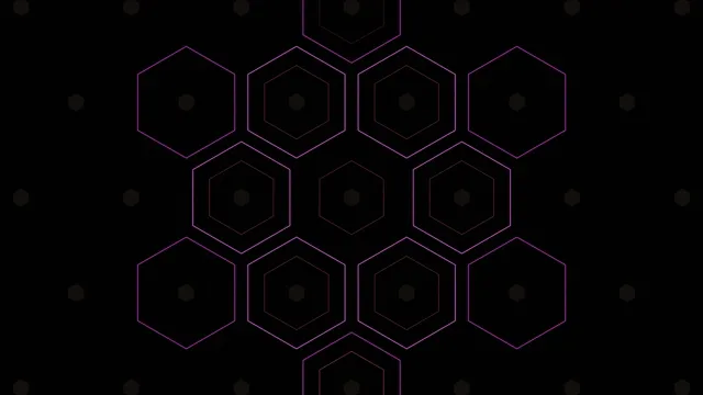 Neon Purple Hexagons Geometric Motion Background