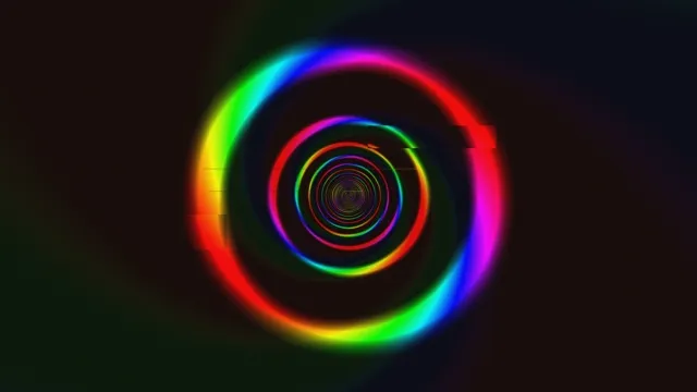 Neon Rainbow Spiral Loop - Hypnotic 4K Motion