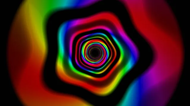 Neon Rainbow Spiral Tunnel 4K Motion Background