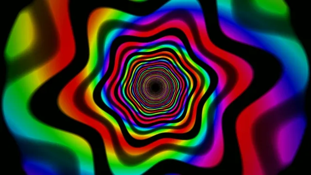 Neon Rainbow Spiral Tunnel - Colorful Abstract Motion
