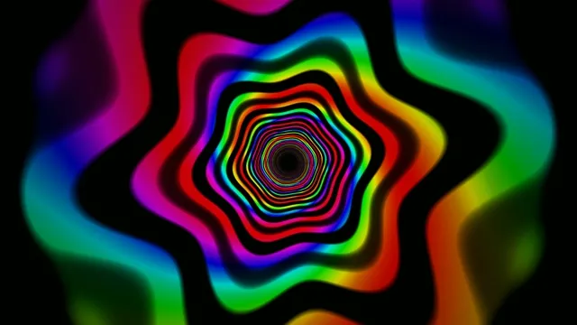 Neon Rainbow Spiral Tunnel Motion Graphics