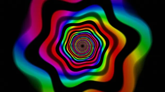 Neon Rainbow Spiral Vortex 4K Motion Graphics