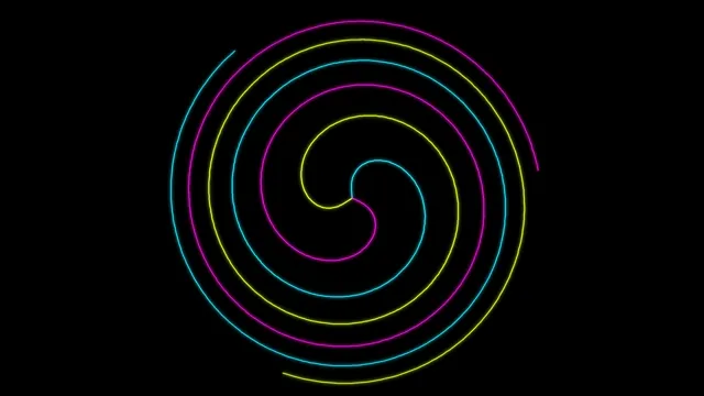 Neon spiral loop 4K ultra HD widescreen motion background