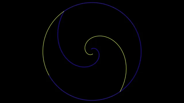 Neon Spiral Loop Animation - Blue Yellow