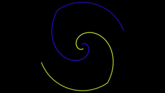 Neon spiral loops 4K animated motion background for broadcast and video editing