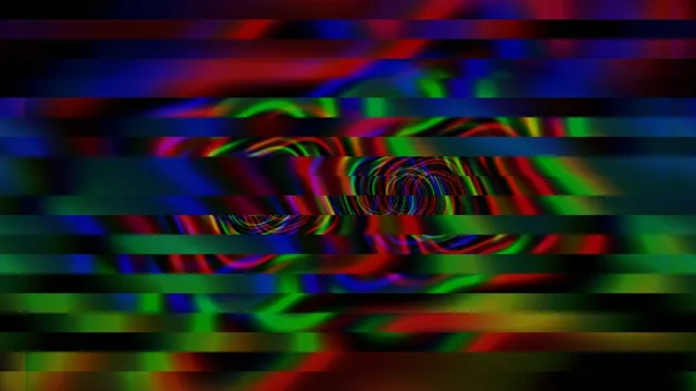 Neon Spiral VHS Glitch Abstract Motion Background