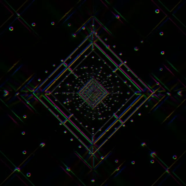 neon tunnel 1:1 square 60fps screensaver vj animation geometric kaleidoscope