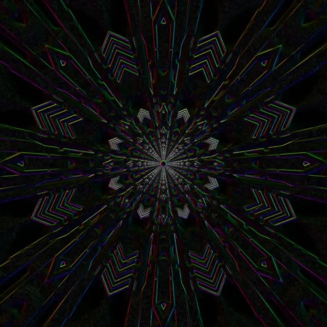 neon tunnel 1:1 square 60fps screensaver vj loop cyan neon star burst