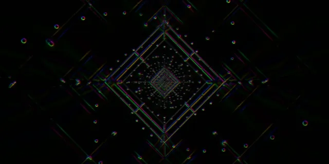 neon tunnel 2:1 univisium 60fps screensaver vj loop gold mandala burst