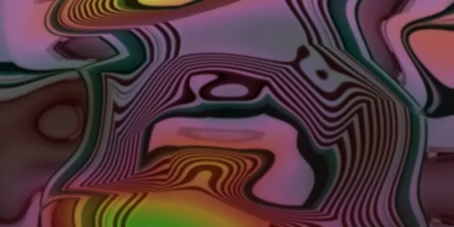 Neon tunnel 2:1 univisium 60fps screensaver vj loop crimson emerald spiral