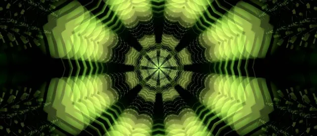 neon tunnel 21:9 ultrawide 60fps screensaver green mandala vj loop