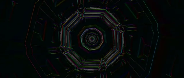 neon tunnel 21:9 ultrawide 60fps screensaver vj animation colorful geometric vortex