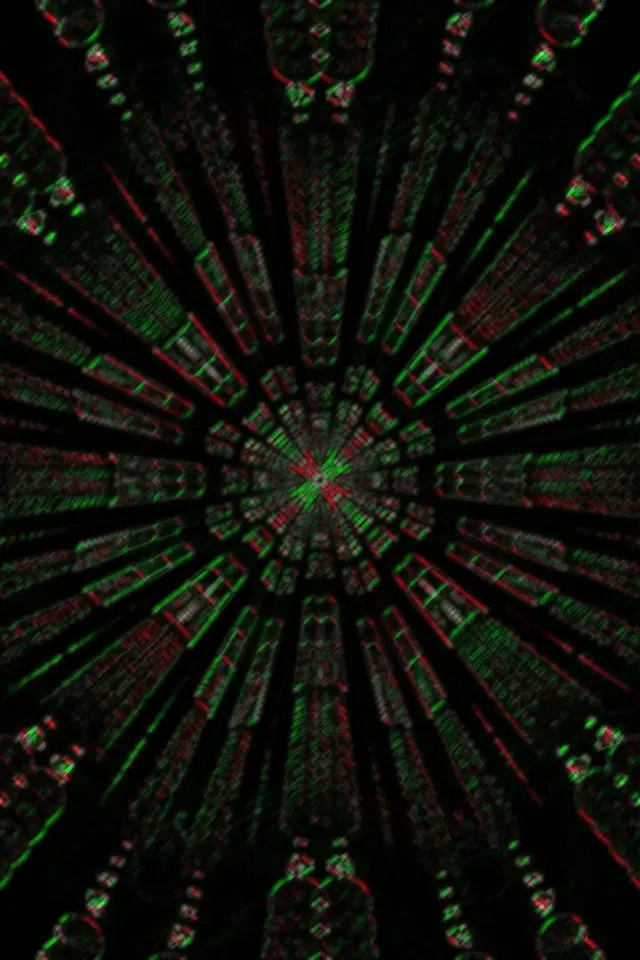 neon tunnel 2:3 photo portrait 60fps screensaver vj animation red green fractal mandala