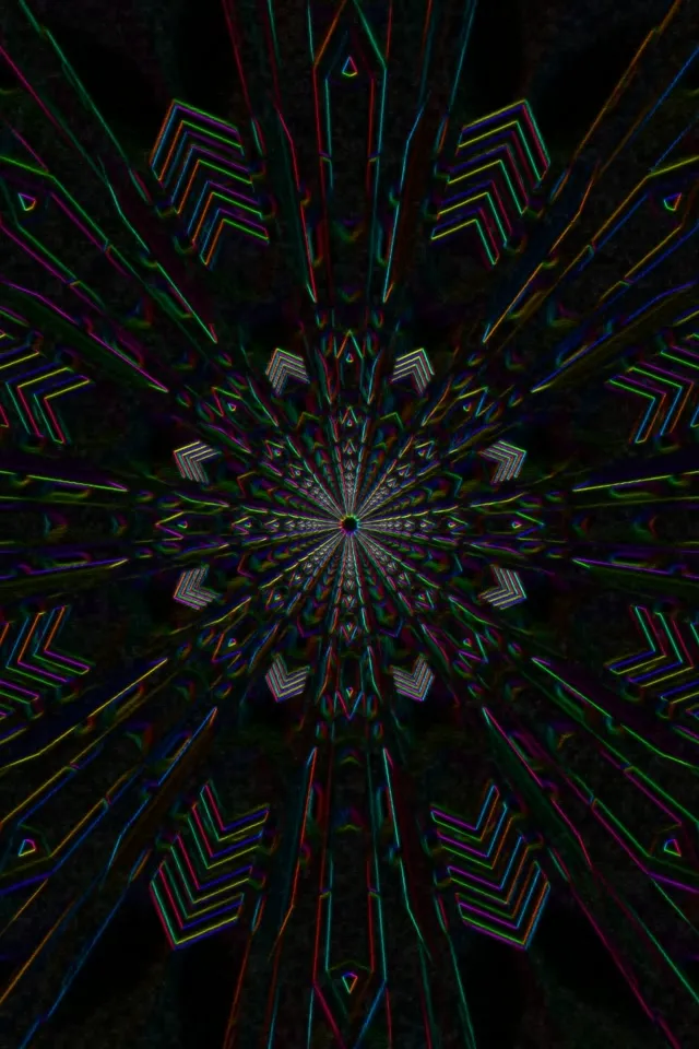 neon tunnel 2:3 photo portrait 60fps screensaver vj loop purple kaleidoscope art