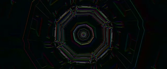 neon tunnel 2.39:1 cinemascope 60fps screensaver vj loop diamond kaleidoscope