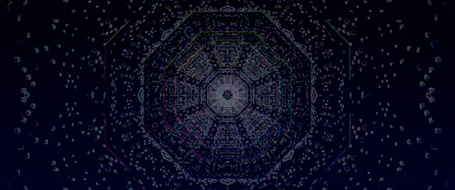 neon tunnel 2.39:1 cinemascope 60fps screensaver vj loop magenta burst