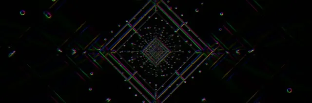 neon tunnel 3:1 triple wide 60fps screensaver motion background orange kaleidoscope