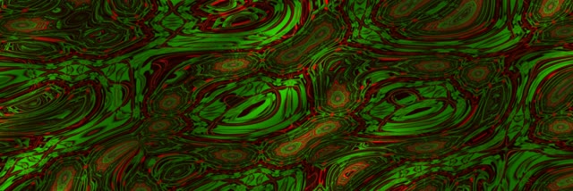 Neon Tunnel 3:1 Triple Wide 60fps Screensaver - VJ Loop Green Red Swirls Motion Background