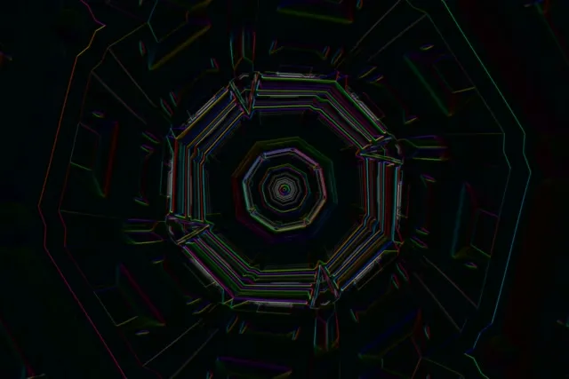 neon tunnel 3:2 surface 60fps screensaver motion background neon mandala