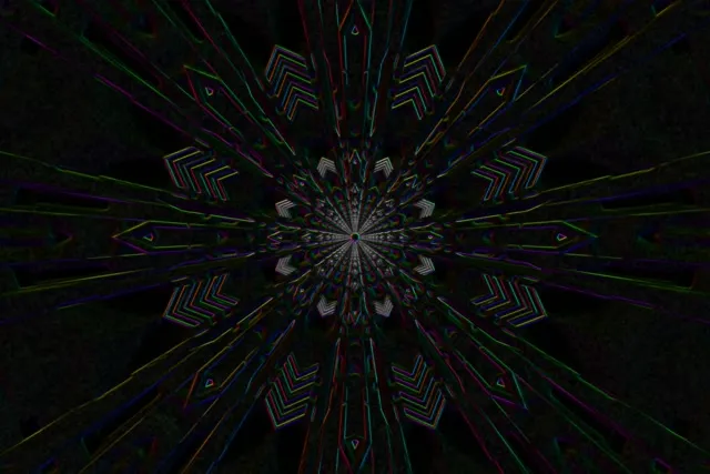 neon tunnel 3:2 surface 60fps screensaver vj animation rainbow diamond vortex