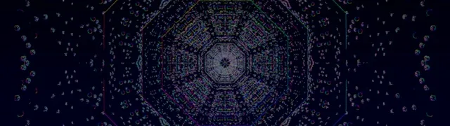 neon tunnel 32:9 super ultrawide 60fps screensaver cyan kaleidoscope waves