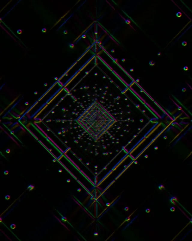 neon tunnel 4:5 instagram 60fps screensaver vj loop cyan pulsating diamond
