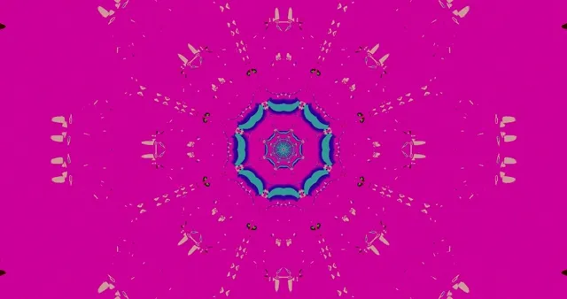neon tunnel 4k uhd 60fps screensaver cyan magenta kaleidoscope vj loop