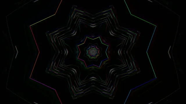 neon tunnel 4k uhd 60fps screensaver pc vj loop rainbow star