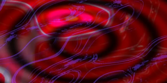 neon tunnel 2:1 univisium 60fps screensaver flowing crimson waves vj loop