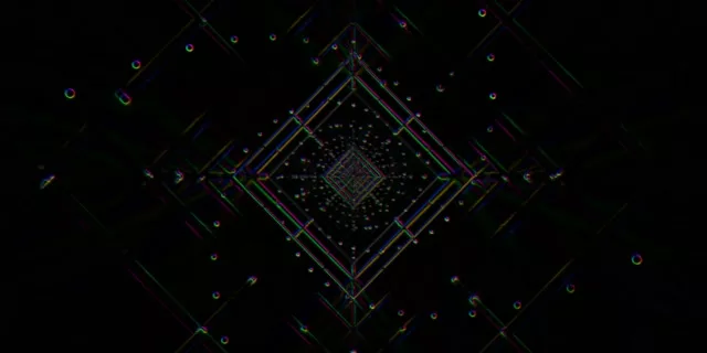 Neon Tunnel Spiraling Diamond Vortex VJ Loop 60fps 2:1 Screensaver